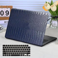 Funda Funut para MacBook Air 13.6" M5 M4 M3 M2 – Cuero Cocodrilo con Cubierta de Teclado, Azul