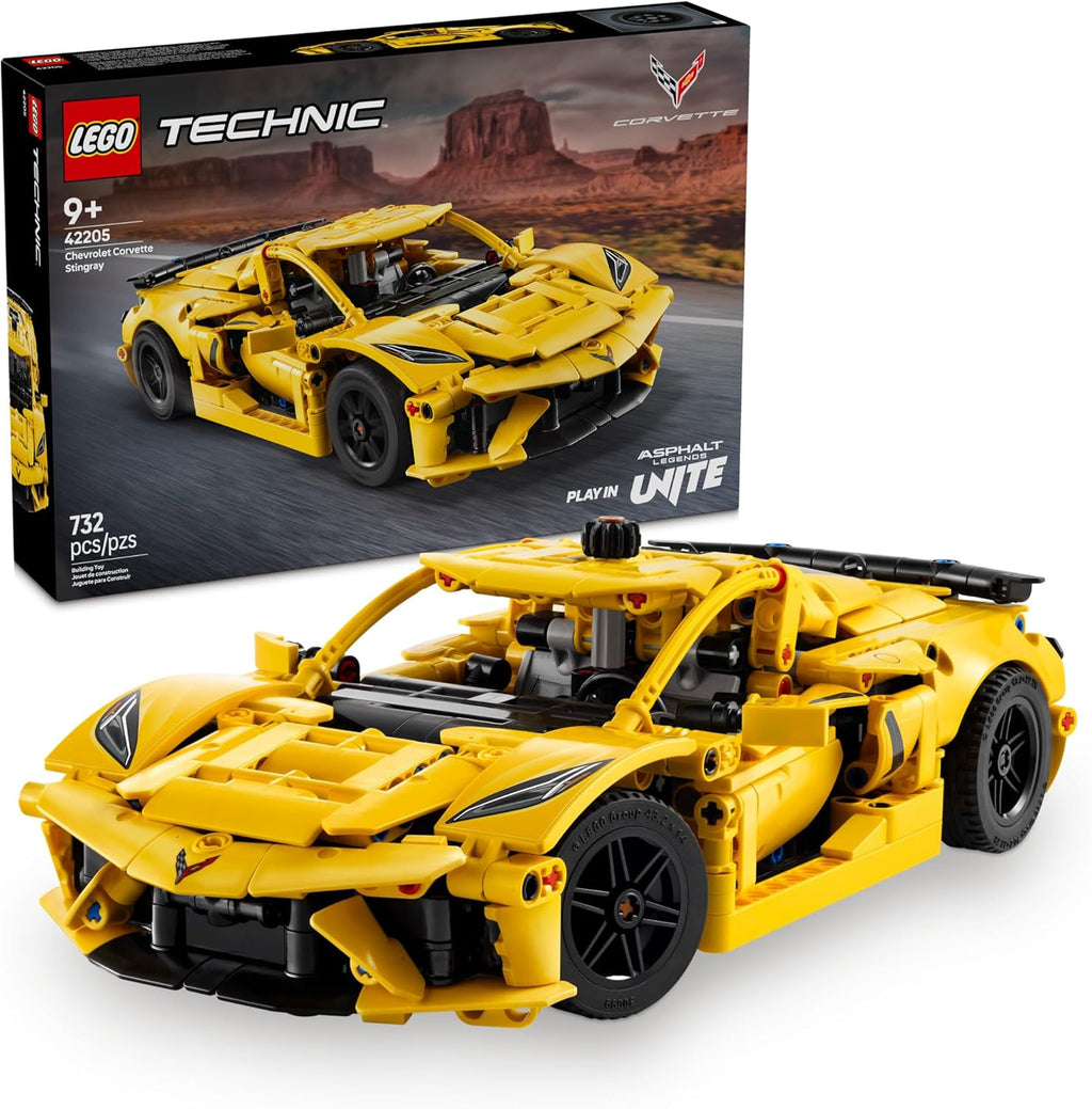 LEGO Technic Chevrolet Corvette Stingray - Set de construcción para niños y niñas, a partir de 9 años - Maqueta de coche para exhibir - Idea de regalo de cumpleaños - 42205 
