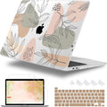 Funda Lepeoac para MacBook Pro de 16 pulgadas, modelo A2141 (lanzamiento 2019/2020), carcasa rígida de plástico con protector de teclado y protector de pantalla para MacBook Pro de 16 pulgadas con Touch Bar y Touch ID - Hojas Tropicales