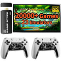 Consola de juegos retro mejorada FCHOZY 2026, Nostalgia Game Stick Pro, videojuegos clásicos con HDMI 4K, más de 20 000 juegos y 23 emuladores, controladores inalámbricos duales 2,4 G mejorados de 64 GB 