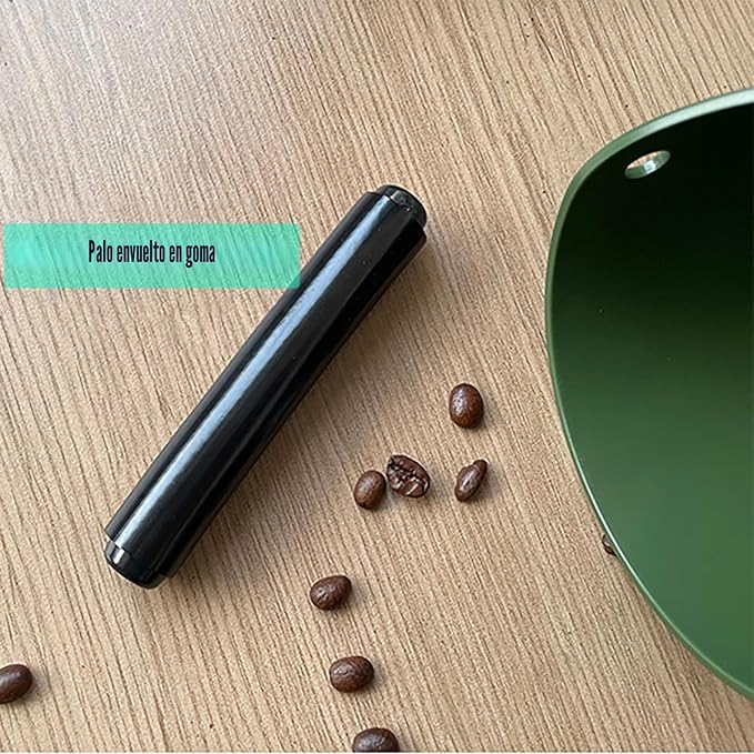 Caja de Golpe para Café, 11.7 cm, Caja de Golpe de Molido de Espresso Estilo Barista, Varilla de Golpe de Plástico Extraíble, Base Antideslizante, Accesorio para Máquina de Espresso (Negro)