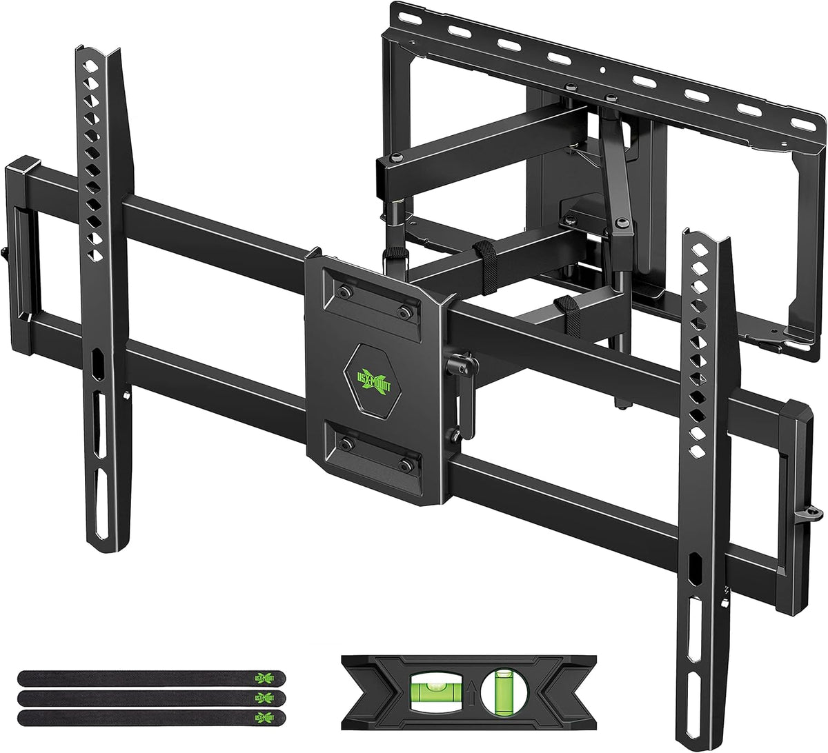 USX Mount Soporte de Pared TV Movimiento Completo | Para TV 42-90 pulgadas Plano LED 4K | Doble Brazo Giratorio Articulado Inclinable | VESA 600x400mm Soporta 60kg