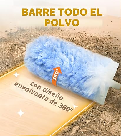 Recargas de plumero resistentes para Swiffer Duster, 20 unidades de recargas de plumero con 1 asa, plumeros multisuperficie de 360° con 4 microfibras