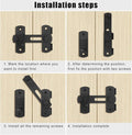 4 Pestillos Deslizantes para Puerta de Granero – Acero Inoxidable, Negro Mate