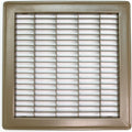 Rejilla de suelo transitable de alta resistencia HVAC Premium de 12" x 12" - Rejilla de aire con aspas fijas - Marrón [Dimensiones exteriores: 13,75 x 13,75]