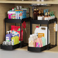 Ukeetap Paquete de 2 organizadores de almacenamiento extraíbles multiusos, organizadores para debajo del fregadero y almacenamiento para baño y cocina, organizadores y almacenamiento debajo