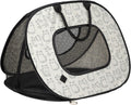 SportPet Designs Transportadora para Gatos Plegable Pop Open | Blanda para Gatos de Hasta 15 Libras | Ligera y Portatil | Con Ventilacion de Malla y Cremalleras Seguras | Estampado de Gatos
