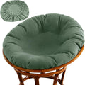 Funda de Cojín para Silla Papasan Wibeelee 140 x 140 cm, Funda Suave Felpa Solo Removible y Lavable a Máquina con Diseño Ajustable (Verde Té)