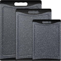Tablas de cortar extra grandes, tablas de cortar de plástico para cocina (juego de 3) juego de tablas de cortar apto para lavavajillas, tabla de cortar con ranuras para jugos, asas de fácil agarre