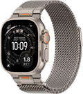 BXUXOHS Milanese Loop Band for Apple Watch - Magnetic Mesh Metal Strap for Men - Compatible with Ultra 3/2/1, Series 11/10/9/8/7/6/5/4, SE - 49mm 46mm 45mm 44mm 42mm 41mm 40mm 38mm