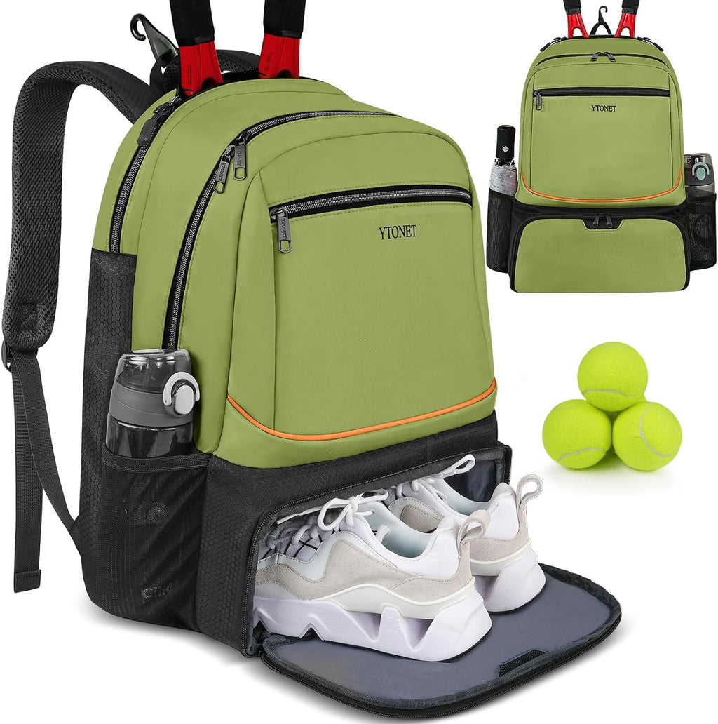Bolso de Tenis Ytonet | Mochila para 2 Raquetas | Para Mujer y Hombre | Con Bolsillo Térmico y Compartimento Ventilado para Zapatos