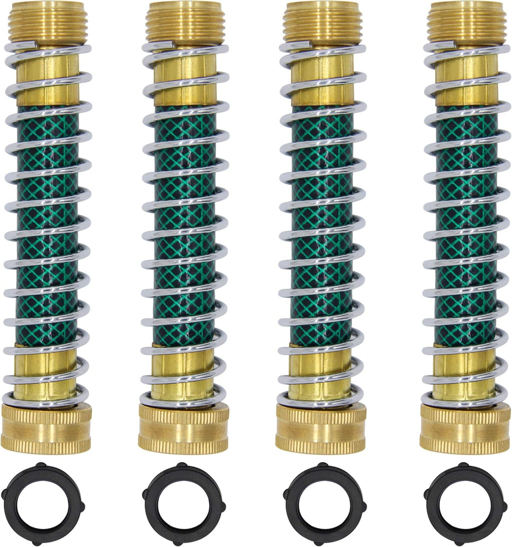 USADO-Lifynste Adaptador de Extension para Manguera de Jardin, Protector Antidobleces con Resorte, Paquete de 4