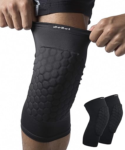 HiRui Rodilleras para niños, jóvenes y adultos, rodilleras de compresión para baloncesto, béisbol, rodilleras de compresión para voleibol, fútbol, ciclismo, correr, 1 par (negro, M)