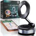 CARMOUNT Clutch-X™ Black - Soporte de teléfono con ventosa para iPhone con ventosa para iPhone, soporte de teléfono de ventana para viajes, soporte magnético de teléfono de vacío de 360° para automóvil, soporte magnético para teléfono con ventosa