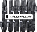 Cable USB-C a USB-C LISEN 5 Pack — Carga Rápida 60W, Longitudes 1m/1m/2m/2m/3m, Compatible con iPhone 17, iPad y Samsung