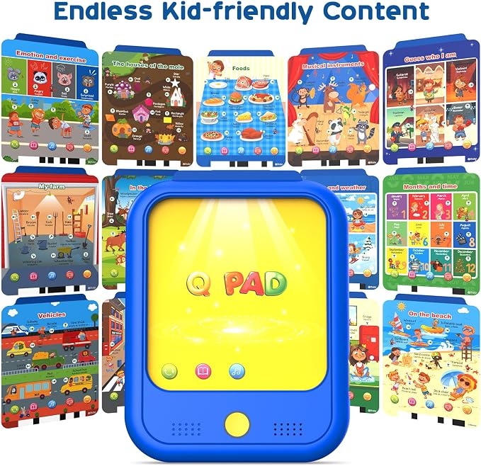 Tablet Educativa Qiaojoy para Niños 2-5 Años — Aprende Letras, Números, Música y Más