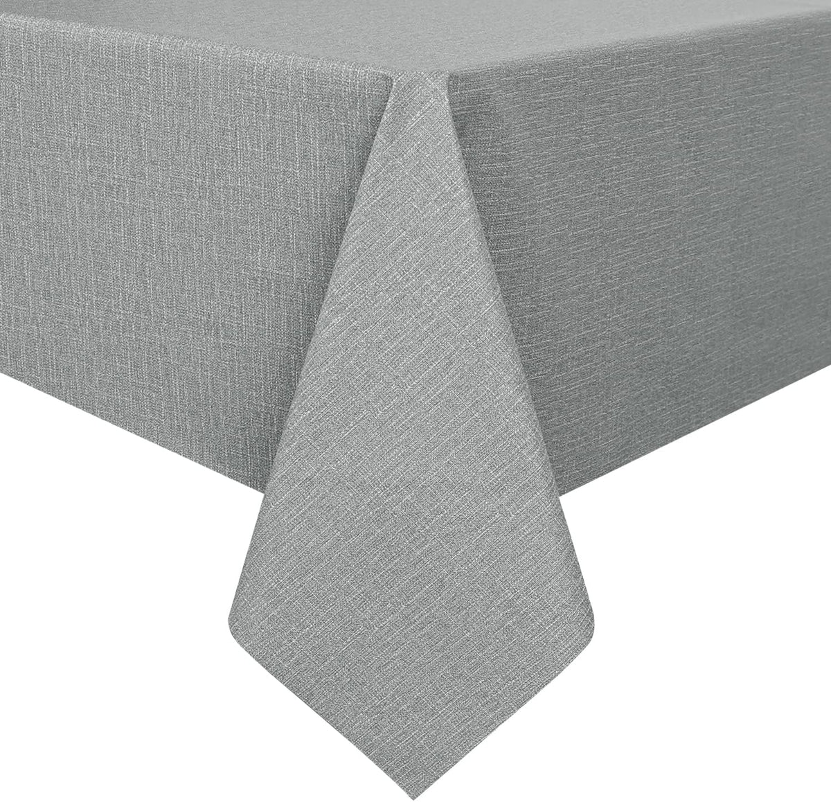 Mantel Impermeable Romanstile 100% PVC | 137 x 274 cm, Resistente a Manchas y Derrames, Gris Claro