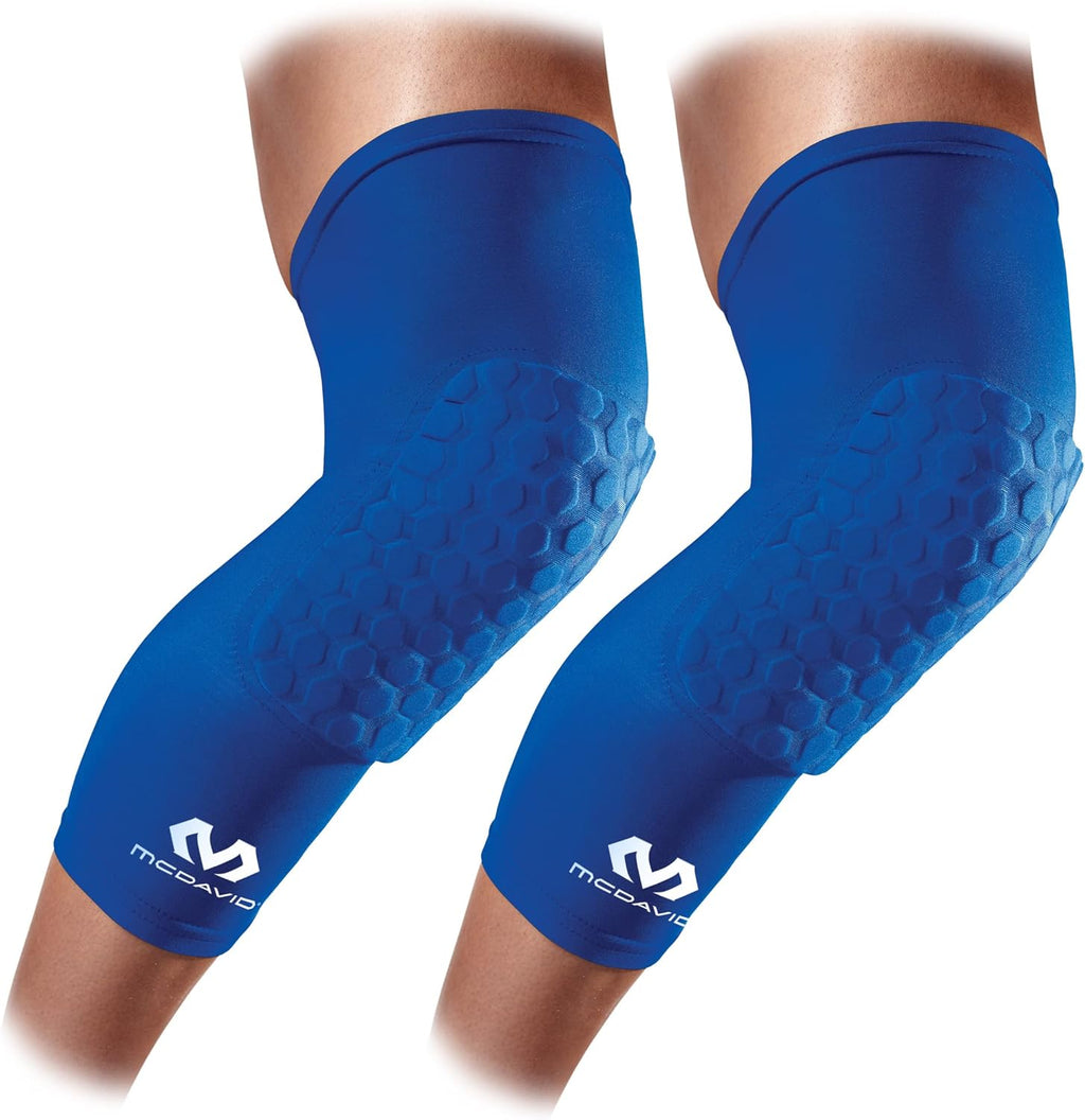 Rodilleras de compresión: rodilleras hexagonales McDavid para baloncesto, voleibol, levantamiento de pesas y más (par) 