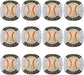 Anillos de Campeón de Béisbol CHXIXUE Dorados Talla 11 – Pack 12, Trofeo Deportivo para Torneos y Equipos