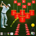 Juego de cubeta de golf para patio, juego de golf con luz LED y banderas de golf para adultos y niños en interiores y exteriores, regalo de práctica de golf para patio trasero