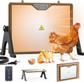 Calentador de gallinero con placa para criar, calentador de pollo de doble calentamiento de 180 W, termostato integrado