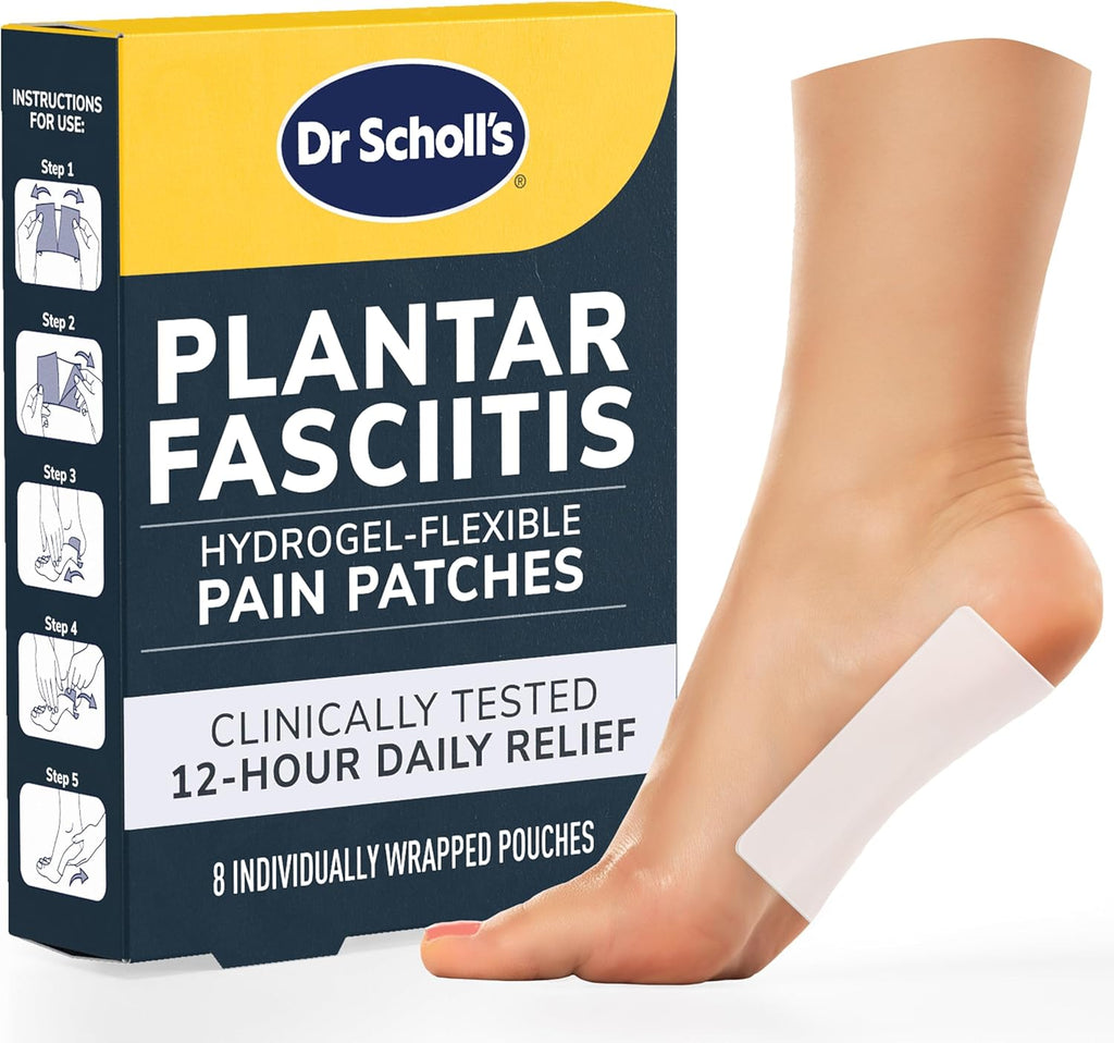 2 UNIDADES FALTANTES. Parches para Fascitis Plantar Dr. Scholl's con Hidrogel Flexible 8 Ct | Alivio 12 Horas Lidocaina y Mentol