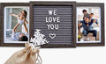 Marcos de Fotos Personalizados – Marco de Fotos Personalizado en Marrón – Regalos de Fotos Personalizados para Papá, Mamá, Abuelo o Papá – Dos Fotos de 6x4 con Tablero de Letras de Feltro
