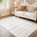 Alfombra Nakagishi para sala de estar: 4x6, suave, lavable a máquina, estilo bohemio, neutra, rústica, resistente a las manchas, estilo marroquí, para interiores, ideal para dormitorio, guardería, niños, entrada, cocina, mesita de noche, hogar - Gris