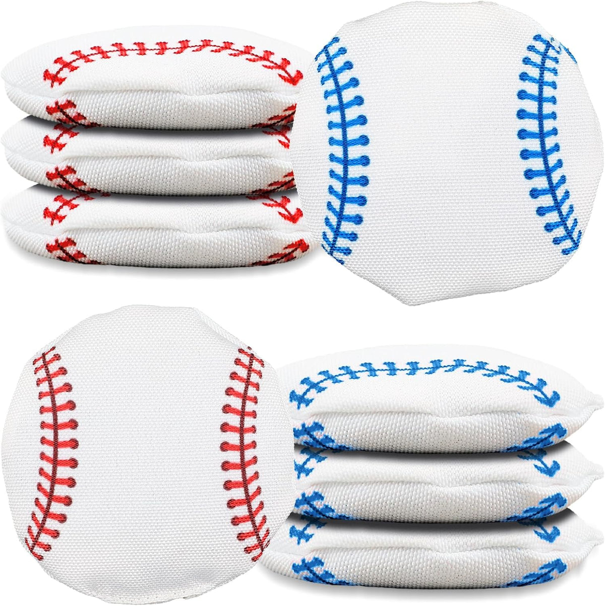 Set de 8 Bolsas de Cornhole Libima Estilo Béisbol - Nylon Resistente Doble Cara para Juegos de Lanzamiento y Fiestas al Aire Libre
