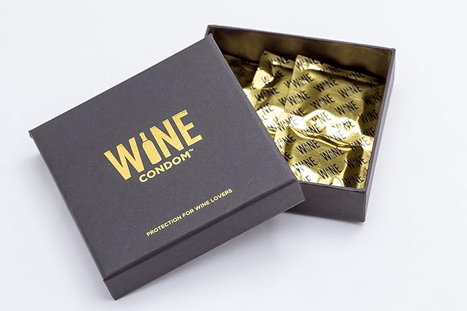 Los Condones Originales para Vino | Tapón para Botella de Vino y Bebida | Agarre Hermético | Prolonga la Frescura de las Bebidas | Regalo de Novedad Divertido | 100% Látex de Caucho de Grado