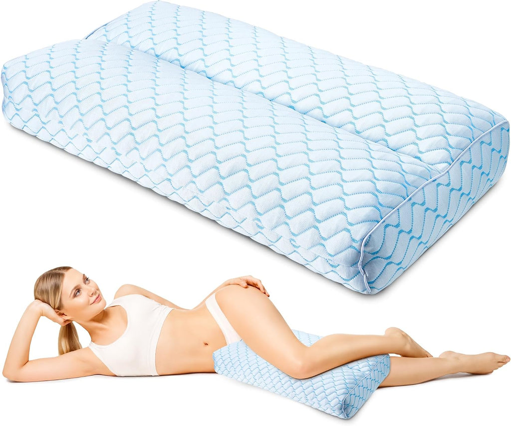 Almohada para rodillas puredown® para quienes duermen de lado, almohada para elevar las piernas al dormir de lado, almohada entre las piernas para alinear la columna, soporte para el embarazo, alivia la presión en la cadera y las piernas y mejora el