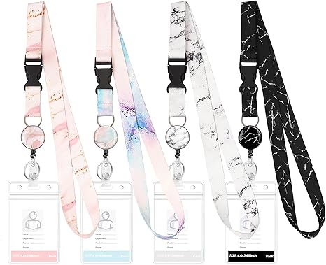 Paquete 4 Cordones Retráctiles para Crucero con Porta-ID Impermeable