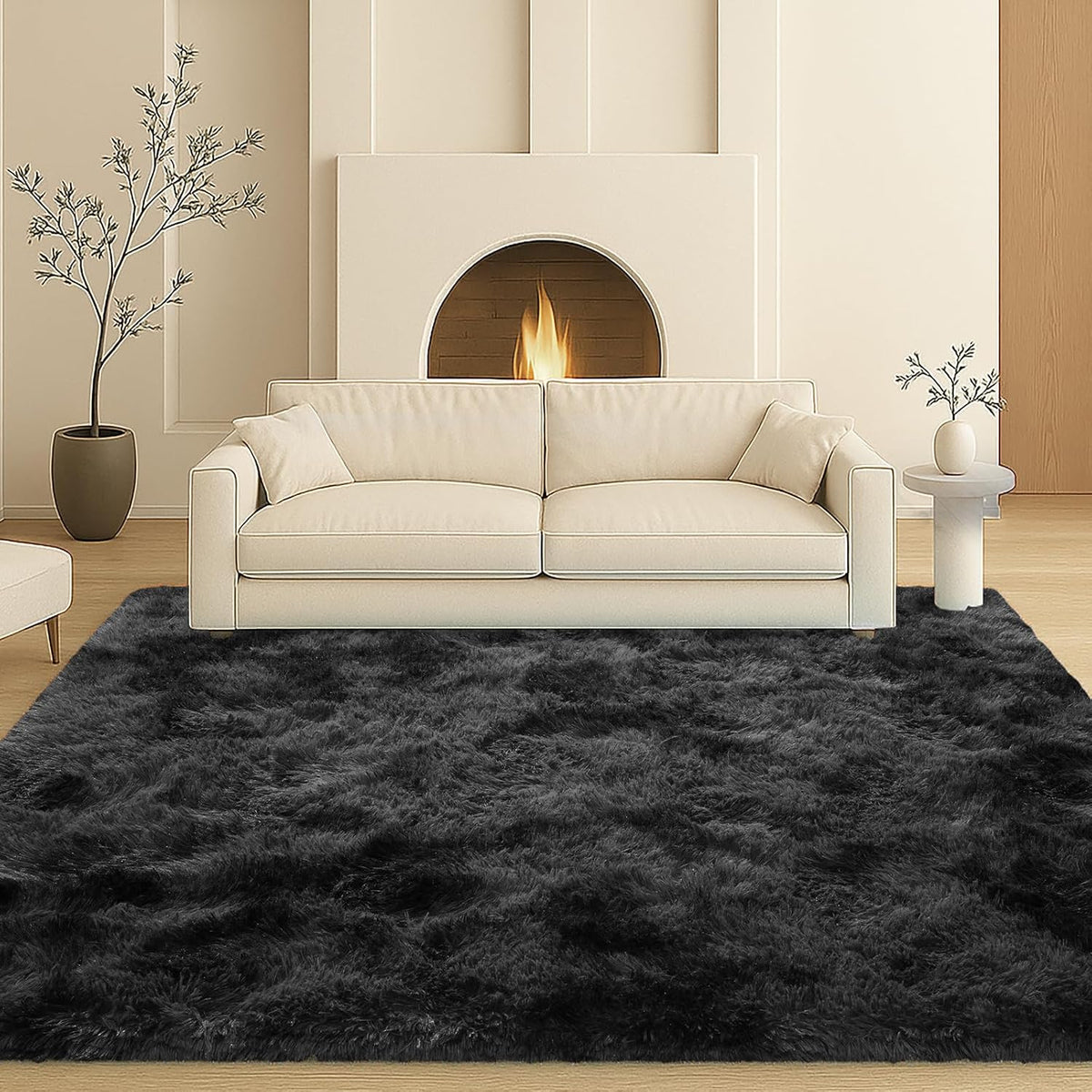 Alfombras Mtandyx de 6x9 para sala de estar, alfombras para dormitorio, alfombra mullida y suave, alfombra antideslizante mejorada de color gris oscuro, también se puede utilizar en la estética de la decoración del hogar, habitaciones infantiles y