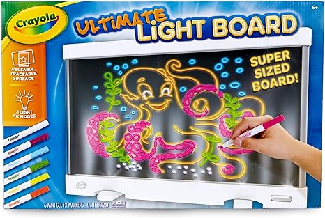 NOTA IMPORTANTE: PRESENTA USO, LE FALTA UN LAPIZ, NO AFECTA SU FUNCIONAMIENTO — Tableta de Dibujo LED Crayola Ultimate Light Board