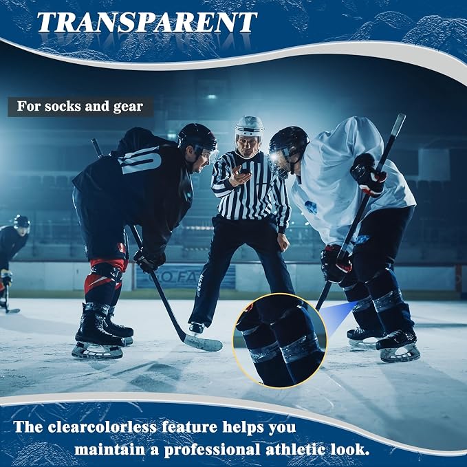 Cinta de Hockey Transparente Golden Sport 10 Pack — Multipropósito para Medias, Equipo y Accesorios
