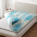 Topper de Colchón KMFurnila 3" Full | Espuma Viscoelástica con Gel de 5 Zonas | Alivio de Presión para Espalda y Cadera | Suave y Reversible | CertiPUR-US