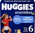 Pañales Nocturnos Huggies Overnites Talla 6 (16+ kg) | 72 Unidades | Para Uso Nocturno | Máxima Absorción ARTICULO VIENE SELLADO Y VIENE COMO SE OBSERVA EN LA SEGUNDA IMAGEN )