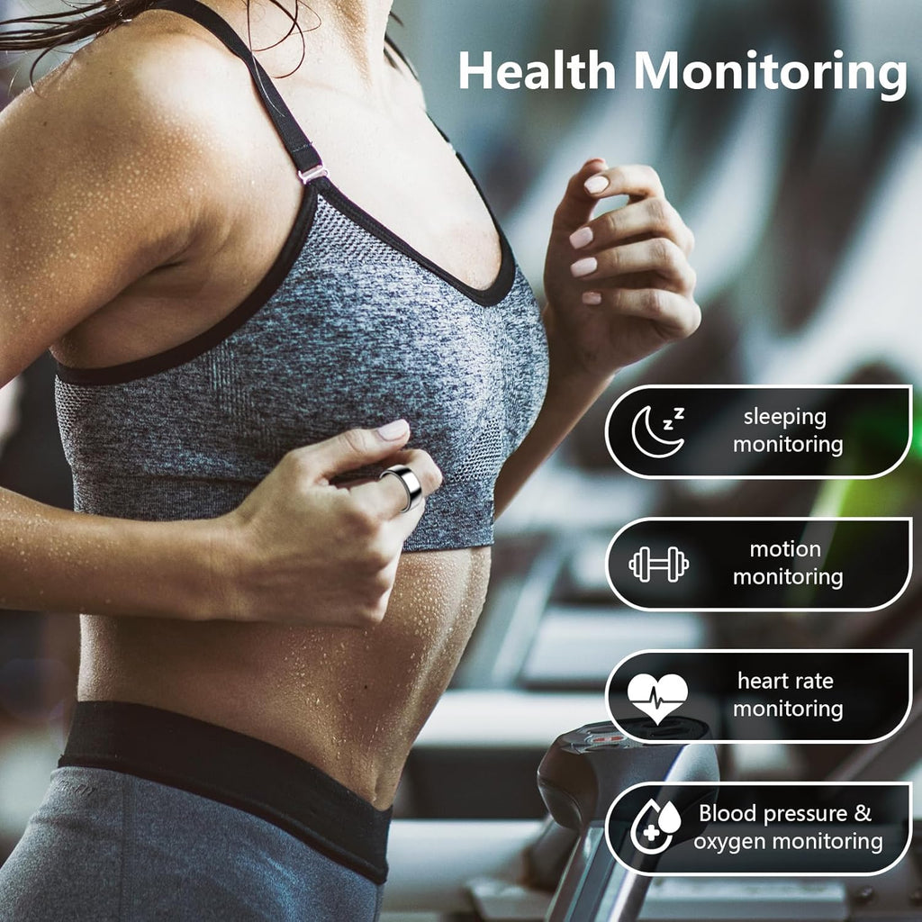 Anillo Inteligente Monitor de Salud | Frecuencia Cardíaca, Sueño, SpO2 | IP68 | Hombre y Mujer