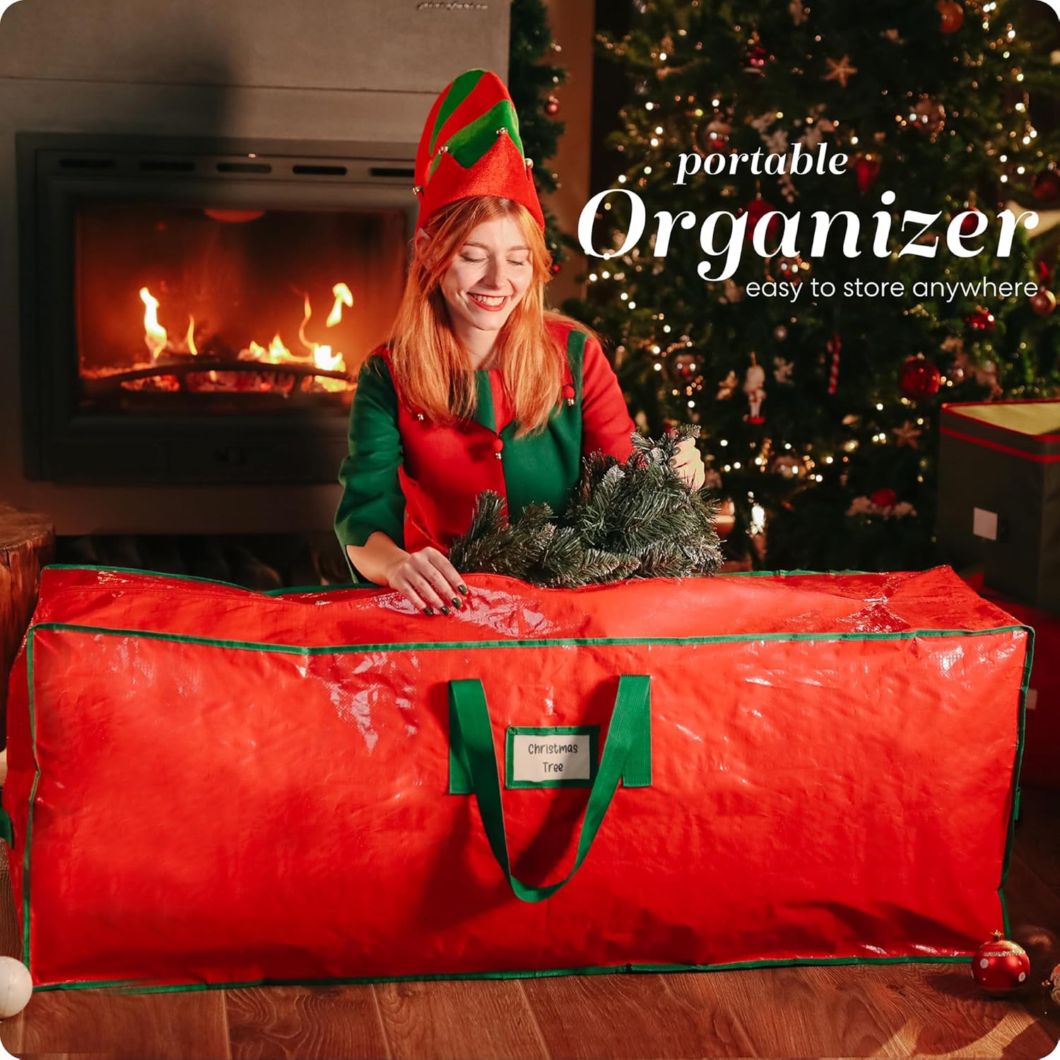 Bolsa de almacenamiento para árbol artificial de Navidad, de gran capacidad