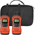 Motorola Talkabout T605 H2O Walkie Talkie Resistente al Agua – 22 Canales, 35 Millas, Recargable, 2 Pack Naranja/Negro