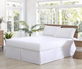 Tommy Bahama - Faldón de cama tamaño king, ropa de cama de algodón suave, artículos esenciales para la habitación inspirados en la costa (blanco liso plisado, tamaño king)