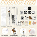 Colarr Juego de 24 bolígrafos de plástico con cuentas, kit de fabricación de bolígrafos de madera, cuentas de madera surtidas, espaciador de cristal, bolígrafo de tinta negra para mujeres, manualidades, oficina, regalos familiares (perro)