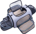 Transportín para mascotas Siivton aprobado por aerolíneas, transportín expandible de 4 vías para gatos y perros para viajes debajo del asiento, bolsa portátil de tela suave para mascotas con almohadilla de felpa extraíble, apto para mascotas pequeñas de