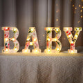 Letras Luminosas BABY Realspring 8.15" – Decoración Marquesina Rosa con Batería para Baby Shower, Gender Reveal y Cumpleaños