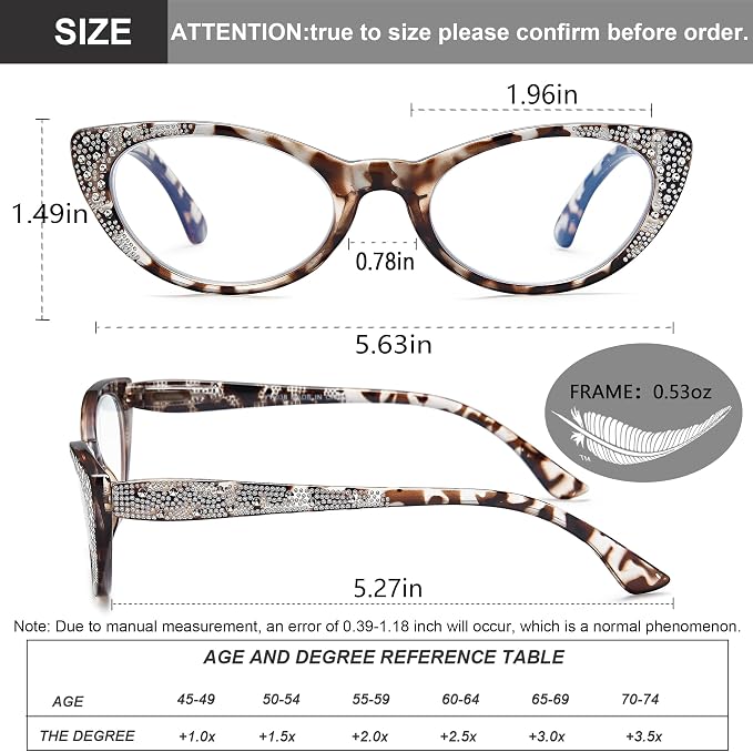 EYEURL Pack x3 Gafas de Lectura Ojo de Gato para Mujer | Con Estuche | Sin Tira para Colgar