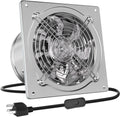 Extractor de Aire HG Power 8" 576CFM — Ventilador de Pared para Cocina, Garaje, Sótano y Ático (Plateado)
