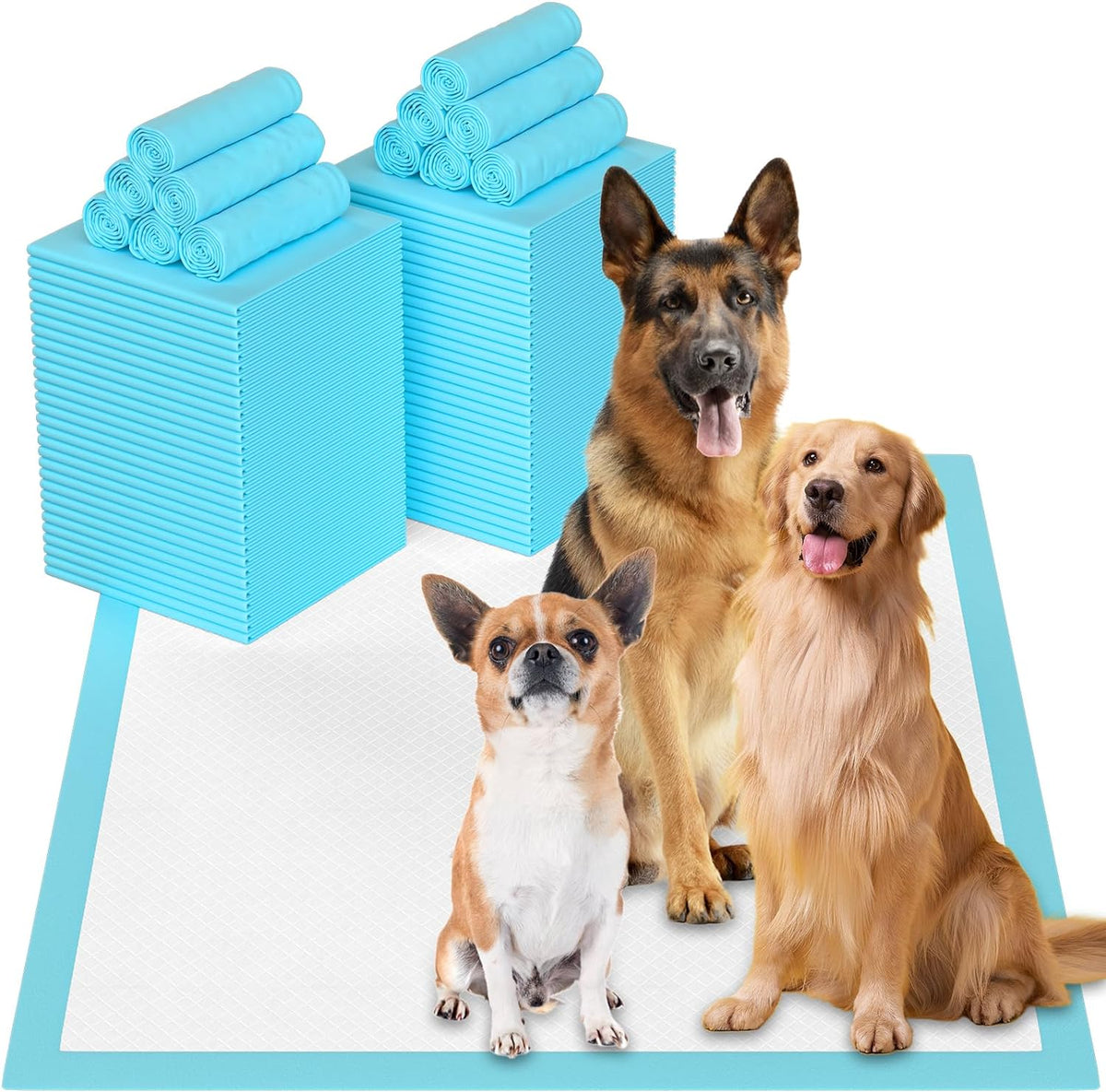 Panales de Entrenamiento para Perros 60 Unidades | Extra Grandes 32x36 pulgadas, a Prueba de Fugas y Super Absorbentes | Desechables para Cachorros y Gatos