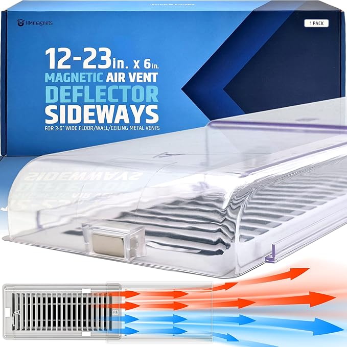Deflector Magnético de Ventilación Lateral | 3 Imanes Neodimio | Ajustable 3"-6"
