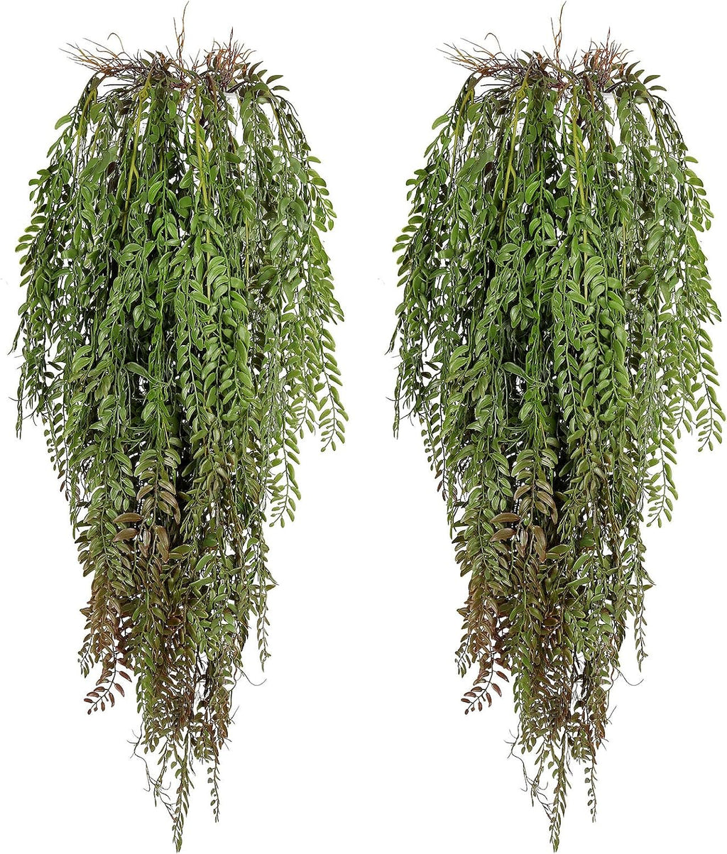 Plantas Artificiales Colgantes de Hiedra RECUTMS – Pack 2 Piezas x 1,13 m, para Interior y Exterior, Bodas y Decoración