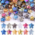 200 Cuentas de Vidrio Estrella 8mm | Colores Mixtos Electroplatados | DIY Bisutería